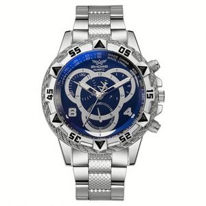 Nouvelle montre pour femme, mode et affaires, grand cadran, trois aiguilles, mouvement numérique en alliage, bouton poussoir, fermoir caché, verre bleu XSVO - Product Image 4