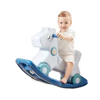 Plastic Animal Toys Plastic ABST Manufacturer Hot Selling Plastic Rocking Horse Animal Toys Walker Ride On Eco-Friendly Children Educational Toys Gifts
