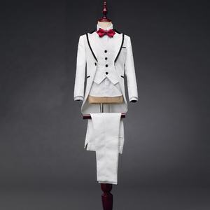 Enfants smoking porter Style moderne Western passerelle <span class=keywords><strong>blanc</strong></span> 5 pièces grand garçon fête de mariage hôte garçon costumes - Product Image 1