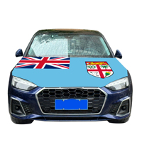 Drapeau de couverture de capot de voiture national des Fidji drapeau de couverture de moteur de voiture vente directe en gros de tissu élastique personnalisé d'usine