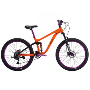 Vélo de montagne à suspension souple KADE, suspension à quatre barres, vélo pour garçons de <span class=keywords><strong>26</strong></span> <span class=keywords><strong>pouces</strong></span>, freins à disque hydrauliques à 8 vitesses, cadre en acier à haute teneur en carbone, double suspension - Product Image 5
