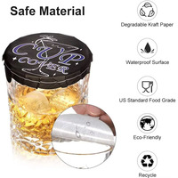 Couverture de boisson noire pour la Protection de l'alcool autocollants de couvercle de boisson jetables couverture de tasse adhésive pour la prévention des pointes de boissons