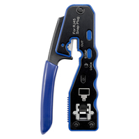 Kit d'outils réseau EXC : Pince à sertir manuelle RJ45, dénudeur de fils, testeur de connecteurs métal et plastique