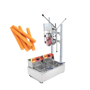 Extrusión manual de acero inoxidable de 3L, máquina de churros exprimible, relleno de churro con freidora eléctrica de 12L con boquillas de 5 piezas - Product Image 1