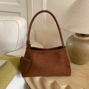 Bolso de Ante Otoño Invierno 2026, Nuevo Estilo Versátil, Informal, Bandolera, Bolso de Mano, Estilo Retro Mate, Bolso de Hombro para Mujer - Product Image 4