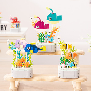 Ocean Bonsai Building Blocks Set 100-200 Pieces Compatible For Children Age 5-14 Years Educational <b>Toy</b> Gift - Product Image 2