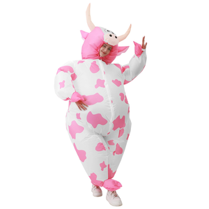 <span class=keywords><strong>Costume</strong></span> <span class=keywords><strong>da</strong></span> Mascotte Gonfiabile Divertente e Carino <span class=keywords><strong>da</strong></span> <span class=keywords><strong>Mucca</strong></span> Rosa per Adulti, per Halloween, Carnevale, Feste e Cosplay, in Poliestere - Product Image 5