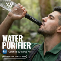 Filtre à eau WRELS sans BPA, purificateur d'eau en ABS de qualité alimentaire, prêt à être expédié, filtre à eau portable pour les sports de plein air, cartouche filtrante