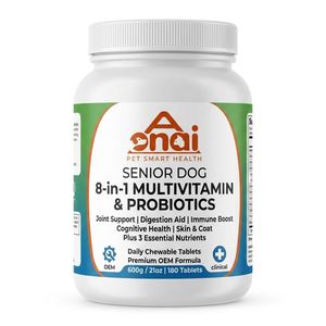 <span class=keywords><strong>Vitaminas</strong></span> para <span class=keywords><strong>Perros</strong></span> Mayores al por Mayor, 8 en 1, Multivitamínicos Masticables Blandos, Cuidado de Articulaciones, Inmunidad, Digestión y Cadera, Suplemento para Mascotas OEM - Product Image 1