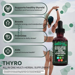 Yetişkinler İçin Tiroid Desteği Kulak Damlası Ağızdan Alınan Sıvı Vitamin Bitkisel Takviyeler Antioksidan Bağışıklık Güçlendirici Enerji Verici İyot Tonik 120ml - Product Image 3