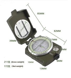 Boussole tactique de niveau de randonnée pour la survie Compas de visée portable compact avec sac de transport pour le <span class=keywords><strong>camping</strong></span>, la randonnée en plein air - Product Image 6