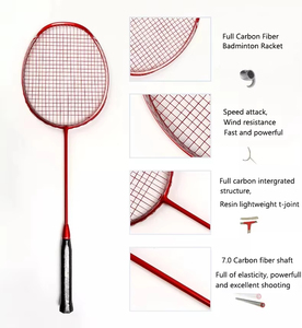 Raquette de badminton en alliage d'aluminium et carbone pour les compétitions sportives en plein air - Product Image 6