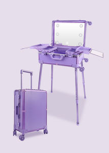 Maletín <span class=keywords><strong>de</strong></span> Maquillaje con Ruedas y Asa Suave, Gran Capacidad <span class=keywords><strong>de</strong></span> Almacenamiento, para Maquilladores Profesionales - Product Image 4