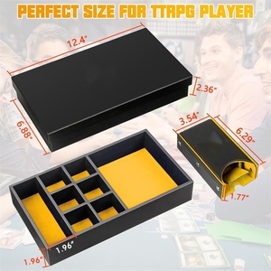 <span class=keywords><strong>Grand</strong></span> <span class=keywords><strong>RPG</strong></span> Accessoires Cadeaux Rangement miniature 4 en 1 <span class=keywords><strong>Jeu</strong></span> Dices Holder Case DND Dice Tray Tower Storage Box - Product Image 4