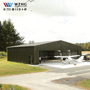 Abri pour avions en acier profilé en H, sans colonnes, pour stockage et entretien - Product Image 1