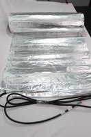 Tapis chauffant électrique flexible à double conducteur en aluminium, isolation en fluoropolymère, résistant à l'eau, durable