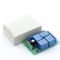 Module récepteur de relais universel sans fil à 4 canaux DC 12V avec télécommande RF 433 MHz