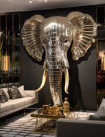 Résine conçue sur mesure artisanat Statues d'animaux transparentes comprenant cheval éléphant léopard cerf grue divers autres animaux