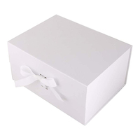 Boîte cadeau de luxe pliable magnétique personnalisée avec logo, en carton rigide blanc, pelliculage mat, recyclable, avec ruban pour bouquets – Vente en gros