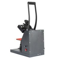Presse à chaud manuelle compacte 15x15cm, machine portable pour transfert thermique sur casquettes de golf et de baseball, idéale pour l'impression de logos et étiquettes DIY sur casquettes