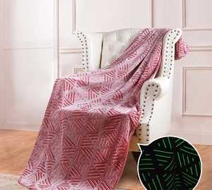 Coperta da tiro personalizzata stella magica brillante bagliore fluorescente luminoso nella coperta di flanella scura tinta unita - Product Image 5