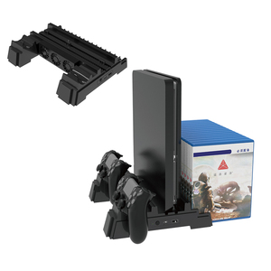 Mando para <span class=keywords><strong>PS4</strong></span> <span class=keywords><strong>Pro</strong></span> Slim, Base de carga doble, soporte de refrigeración Vertical - Product Image 1