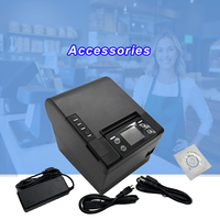 Impresora de Facturas/Recibos de 80 mm con MQTT Cloud, Impresora Térmica Inalámbrica Bluetooth WiFi de 80 mm, Impresora de Códigos de Barras, Opcional 4G
