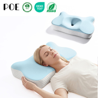 Oreiller cervical ergonomique en mousse à mémoire de forme, respirant, thérapeutique, orthopédique, anti-insomnie, en forme de papillon, à porter, en promotion