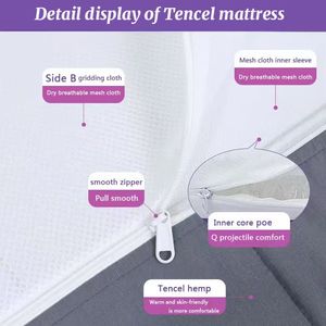 4D Cao Hỗ Trợ Có Thể Tháo Rời Có Thể Giặt Thoáng Khí Thoải Mái Bún Polymer Phục Hồi Cao Gấp Poe Nệm - Product Image 2