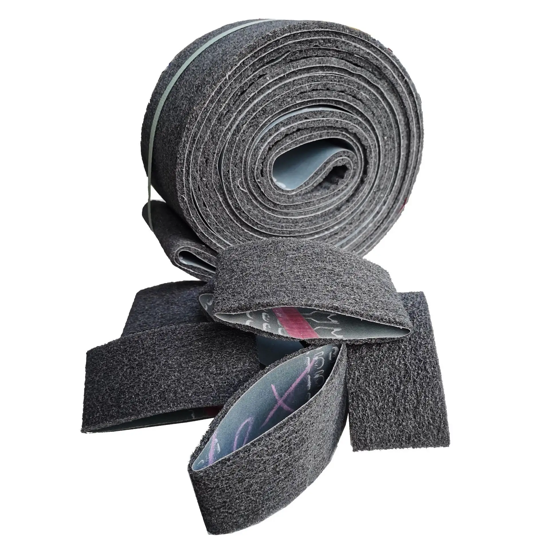 German black non-woven nylon brushed sanding belt scouring pad polishing belt stainless steel polishing fiber brushing
