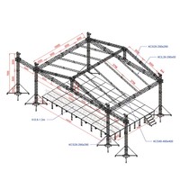 Structure de scène en aluminium pour éclairage de scène et exposition