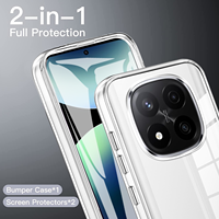 Coque de Téléphone Portable Transparente Double Face en PC et TPU Anti-Choc avec Étui pour A3/A5/Note 14/4G/5G/13C/14C/360