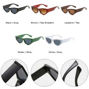 Gafas de Sol Retro de Moda 2022 para Hombre, Negras, Poligonales, con Protección UV400, Gafas de Sol Irregulares de Ojo de Gato para Mujer - Product Image 6
