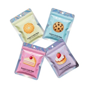Bolsas Personalizadas para Galletas, Reutilizables, con Cierre, Holográficas, Brillantes, Impresas, de Grado Alimenticio, Laminadas en BOPP, Impresión Digital, Se Acepta OEM - Product Image 1