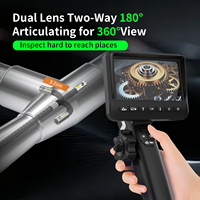 Cámara de Inspección Boroscópica Bidireccional 1080P Digital con Pantalla de 5 Pulgadas, Captura de Fotos, Herramienta Útil para Reparación de Automóviles, Endoscopio Industrial