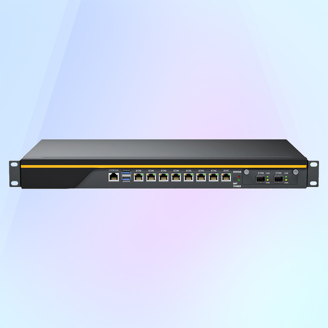 1U Rackmount Firewall 8LAN 4x10G SFP Business Use Network Management Router C236 6th-9th Gen Core I5 I7 Xeon Desktop CPU
