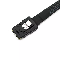Haute densité 12GB Mini SAS Mini SFF-8643 de SFF-8087 36pin disque dur câble de données veste en Nylon tresse blindage pour serveur informatique