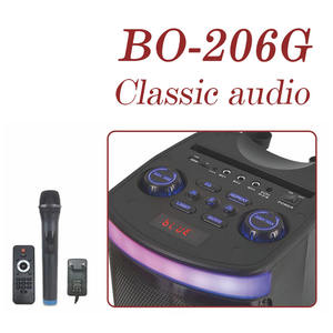 Altavoz de fiesta Dual 6,5 pulgadas Bajo profesional LED Luz intermitente colorida Caja de sonido amplificada Altavoces de DJ - Product Image 2