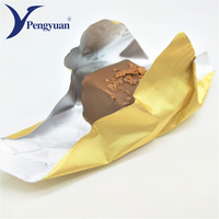 Emballage en aluminium pour chocolat, papier kraft simple face, livraison gratuite