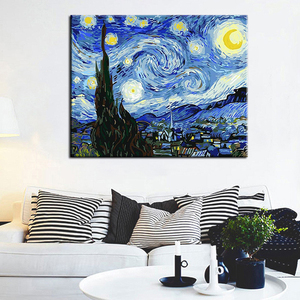 Offre Spéciale peinture par numéros ensemble <span class=keywords><strong>Van</strong></span> <span class=keywords><strong>Gogh</strong></span>'s Starry Sky peinture par numéros Kit personnalisé décoration <span class=keywords><strong>de</strong></span> la maison - Product Image 3