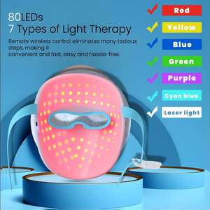 หน้ากากบำบัดผิวด้วยแสง LED สีแดงแบบรีโมทคอนโทรล สำหรับดูแลผิว ลดเลือนริ้วรอย อุปกรณ์เสริมความงามสำหรับใช้ส่วนตัวที่บ้าน - Product Image 3