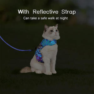 Pabrikan Oem tali kekang kucing sublimasi kustom dan Set tali kekang kucing tahan pelarian - Product Image 4