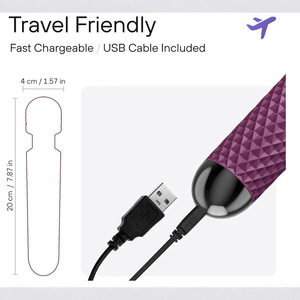 Vibrador AV Wand al por Mayor - 8 Modos de Velocidad, 20 Frecuencias, Resistente al Agua, Seguro para el Cuerpo, Carga USB, Portátil, Juguete Sexual para Mujeres - Product Image 4
