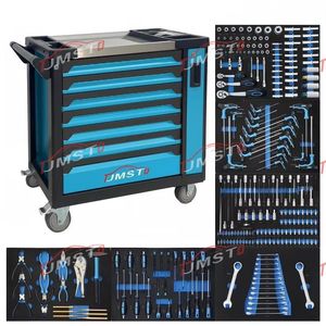 Set di 258 Utensili Meccanici Professionali con Armadio Portautensili in SPCC Verniciato a Polvere, Ruote e Set di Chiavi a Bussola per Officina e Garage - Product Image 2