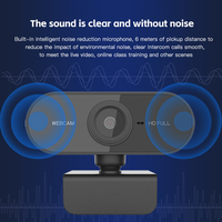 Sensor CMOS Mini Full HD 1080P 30fps Fokus Otomatis Mikrofon Kamera Web USB untuk Laptop/Desktop Siaran Langsung Konferensi Video