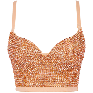 Camiseta sin mangas con diamantes de imitación para <span class=keywords><strong>mujer</strong></span>, <span class=keywords><strong>chaleco</strong></span> Sexy para actuaciones de baile, discoteca, Festival de Música, 1776 - Product Image 5