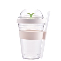 Bouteille d'eau Tritan écologique réutilisable avec ventouse et paille, personnalisable pour usage domestique, compatible lave-vaisselle
