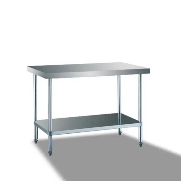 SS 201 304 malzeme ticari mutfak paslanmaz çelik yüksek kalite paslanmaz çelik masa ayarlanabilir çalışma masası