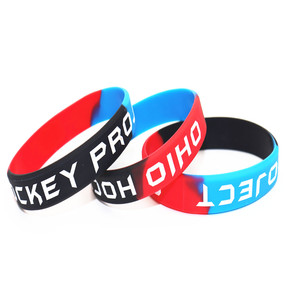 Cadeaux de promotion d'entreprise de bracelet de silicone de couleur mélangée bon marché - Product Image 3