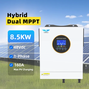 8.5KWハイブリッドソーラーインバーターデュアルMPPT 160Aシングルフェーズ230VAC 48VDC 5400W + 5400W純粋正弦波デュアル出力家庭用エネルギーシステム - Product Image 1